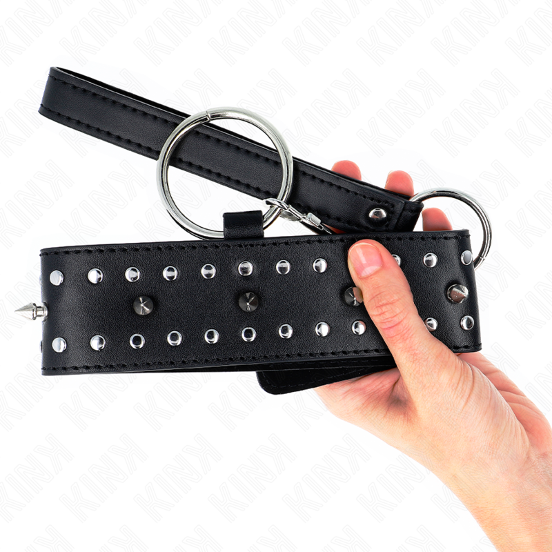KINK - COLLANA CON GUINZAGLIO 65 CM CON BORCHIE IN ARGENTO MODELLO 1 REGOLABILE 36-43 CM X 5 CM – Collane – foto 5