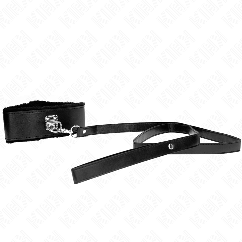 KINK - COLLANA CON GUINZAGLIO 116 CM CON BORCHIE IN ARGENTO MODELLO 4 NERO REGOLABILE 40-48 CM X 6 CM – Collane – foto 4