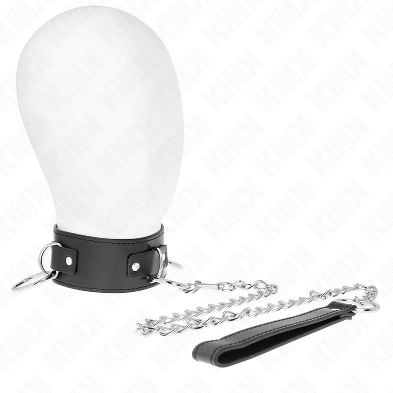 KINK - COLLANA CON GUINZAGLIO 65 CM 3 MODELLO ANELLI 2 REGOLABILE 36-43 CM X 5 CM – Collane