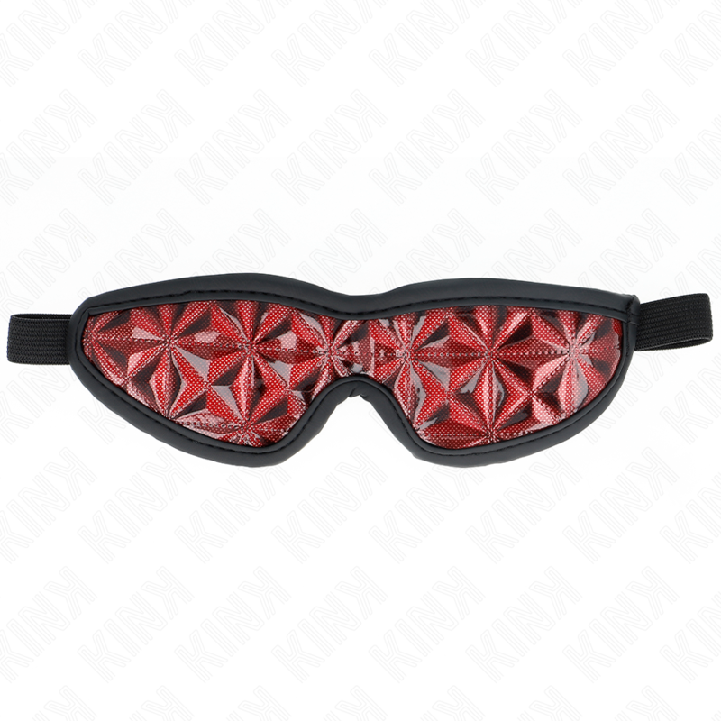 KINK - FASCIA CON MOTIVO A DIAMANTI ROSSI 20,5 x 6 CM – Maschere intere – foto 2