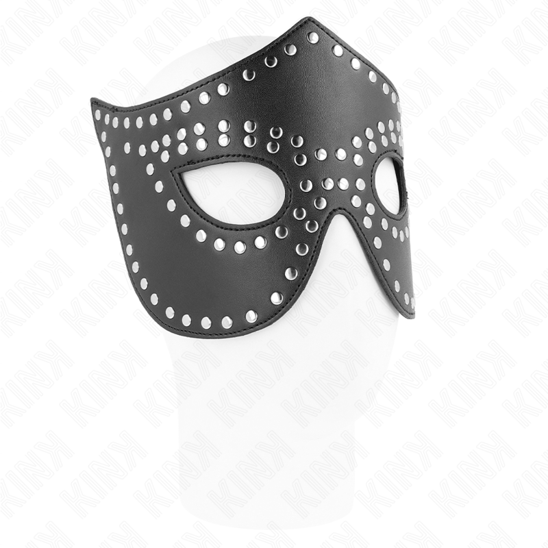 KINK - MASCHERA IN SIMILPELLE CON RIVETTI MODELLO 2 30 x 12 CM – Maschere / Maschere per gli occhi