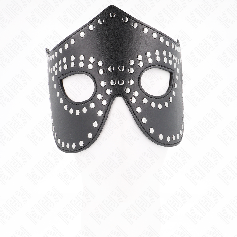 KINK - MASCHERA IN SIMILPELLE CON RIVETTI MODELLO 2 30 x 12 CM – Maschere / Maschere per gli occhi – foto 3