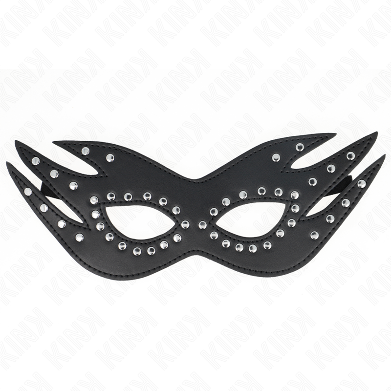 KINK - MASCHERA IN SIMILPELLE CON RIVETTI MODELLO 3 26 x 9,5 CM – Maschere / Maschere per gli occhi – foto 2