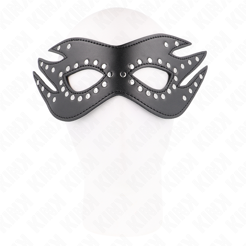 KINK - MASCHERA IN SIMILPELLE CON RIVETTI MODELLO 3 26 x 9,5 CM – Maschere / Maschere per gli occhi – foto 3