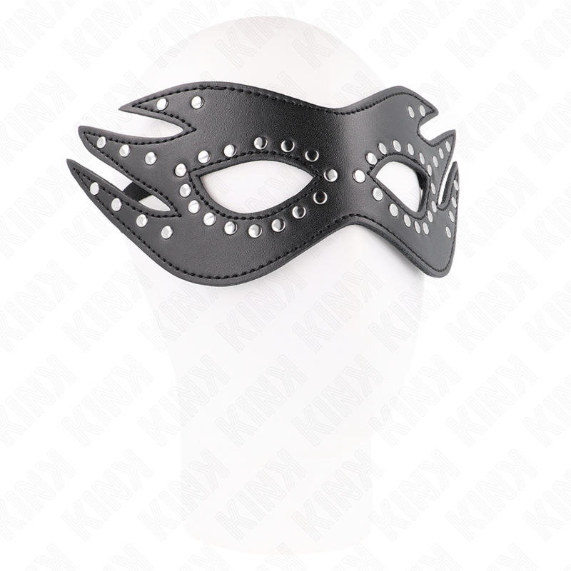 KINK - MASCHERA IN SIMILPELLE CON RIVETTI MODELLO 3 26 x 9,5 CM – Maschere / Maschere per gli occhi