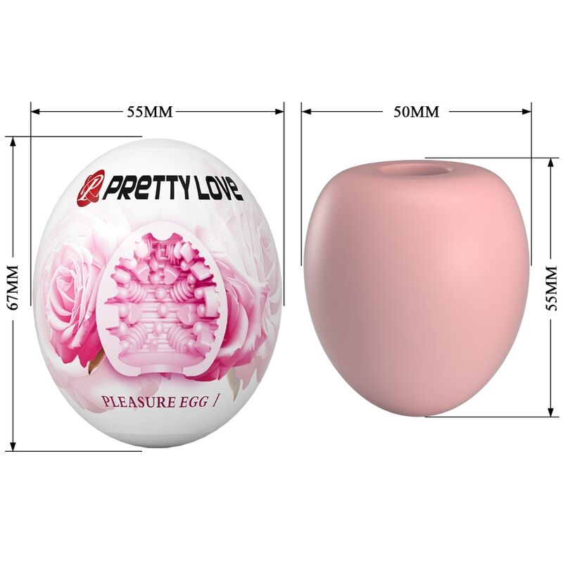PRETTY LOVE - MASTURBATORE MASCHILE UOVO ROSA – Vari masturbatori – foto 6