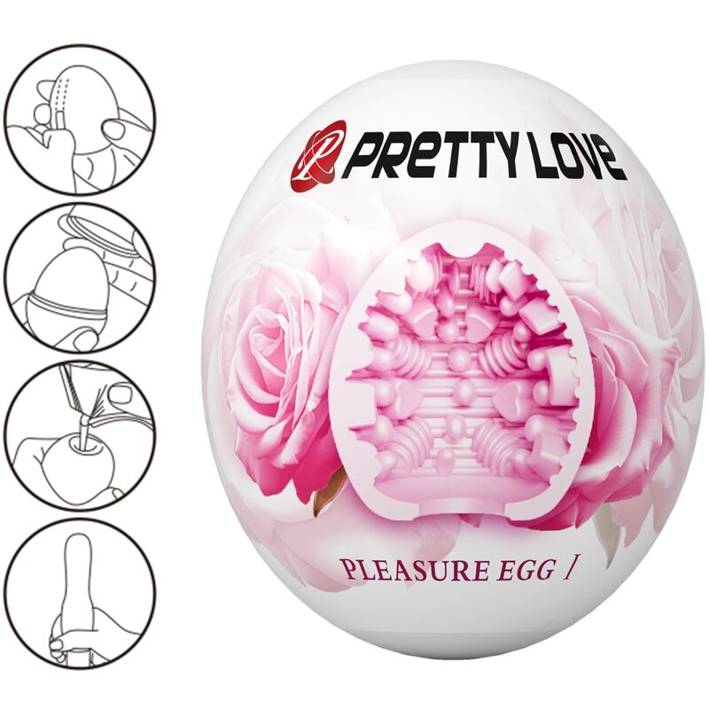 PRETTY LOVE - MASTURBATORE MASCHILE UOVO ROSA – Vari masturbatori