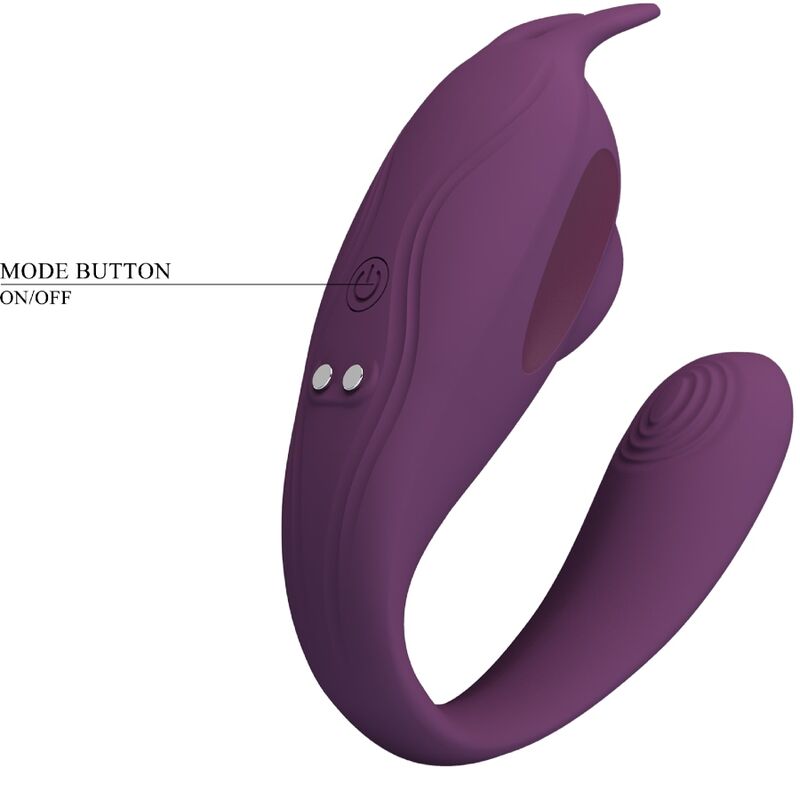 PRETTY LOVE - SHEY STIMOLATORE E VIBRATORE APP GRATUITA LUNGA DISTANZA VIOLA – Stimolatore d'aria con vibrazione – foto 5