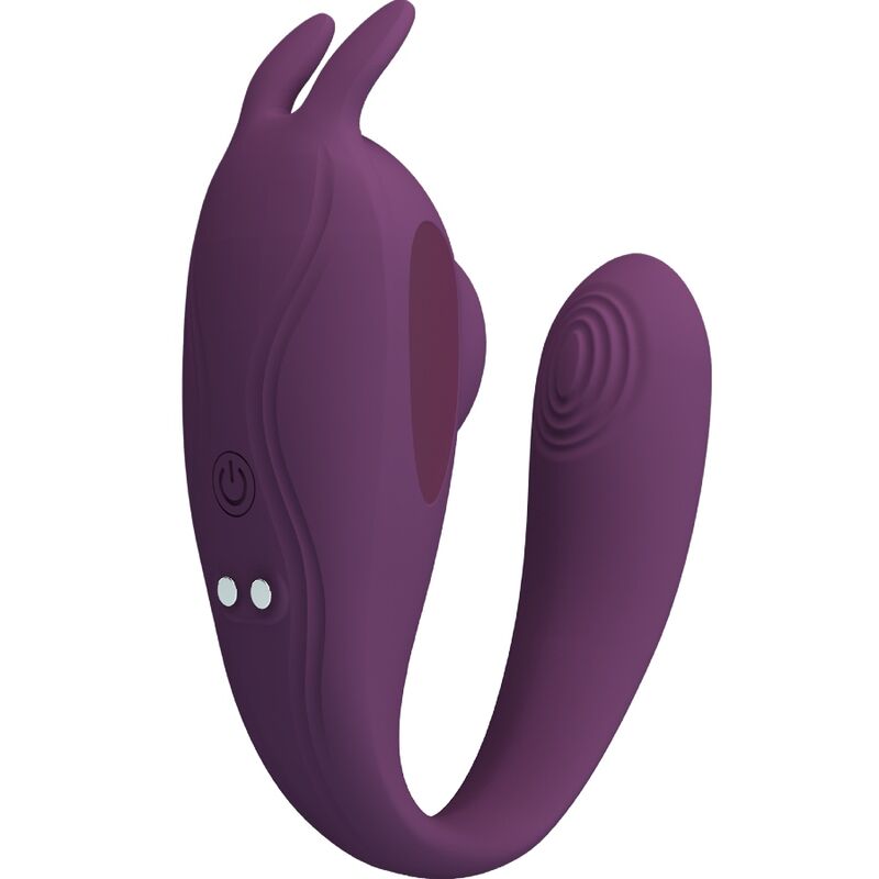PRETTY LOVE - SHEY STIMOLATORE E VIBRATORE APP GRATUITA LUNGA DISTANZA VIOLA – Stimolatore d'aria con vibrazione – foto 2