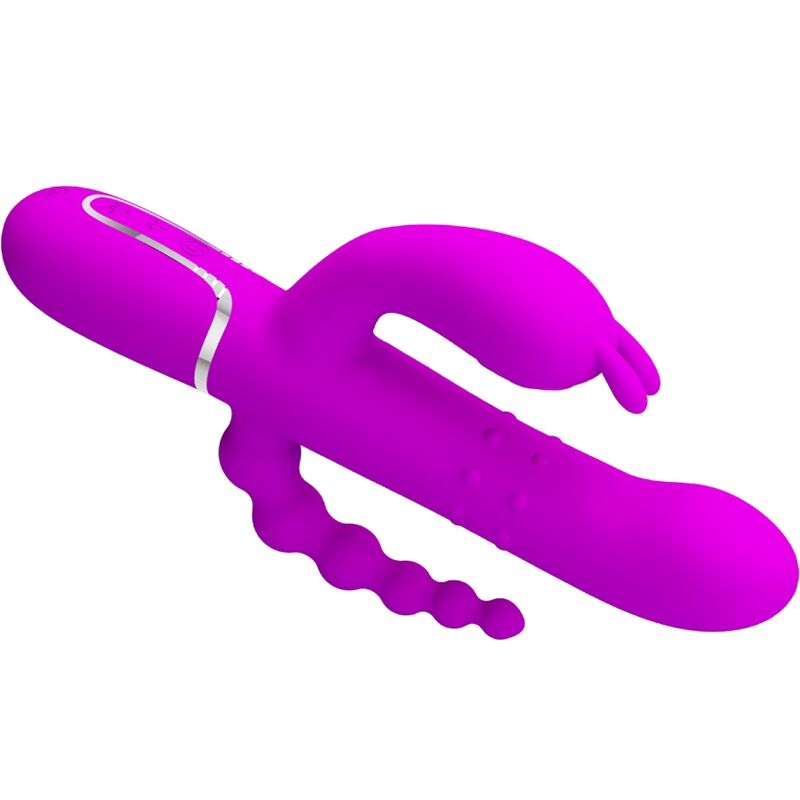 PRETTY LOVE - CAMMY VIBRATORE TRIPLO MULTIFUNZIONE 4 IN 1 ROSA – Vibratori di coniglio – foto 3