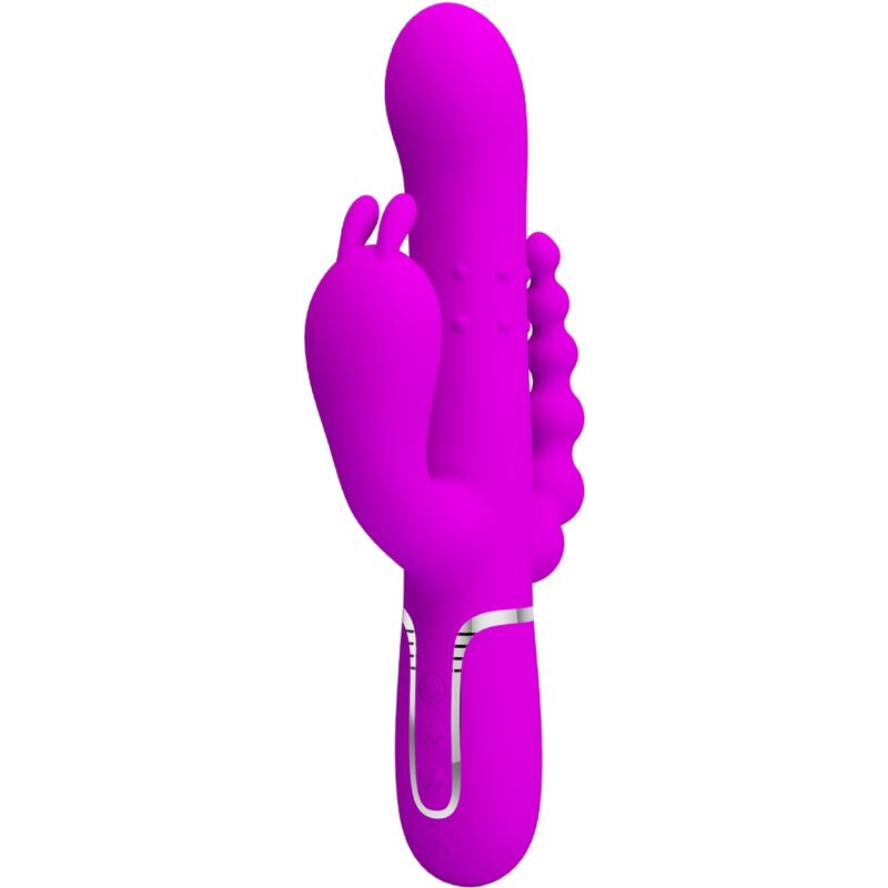 PRETTY LOVE - CAMMY VIBRATORE TRIPLO MULTIFUNZIONE 4 IN 1 ROSA – Vibratori di coniglio