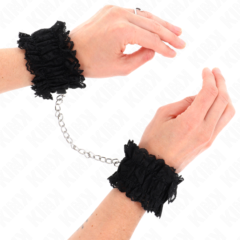 KINK - POLSO ELASTICO IN PIZZO NEGRO – Sistemare le manette