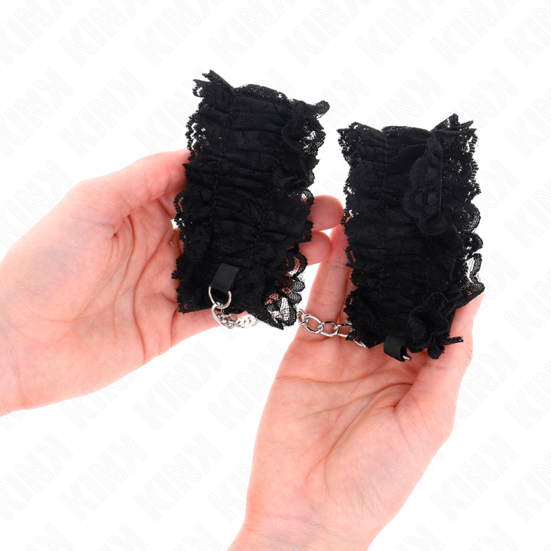 KINK - POLSO ELASTICO IN PIZZO NEGRO – Sistemare le manette – foto 4