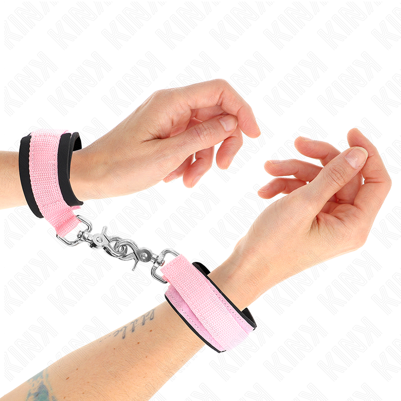 KINK - POGGIPOLSO REGOLABILE IN NEOPRENE ROSA REGOLABILE 22-34 CM – Sistemare le manette