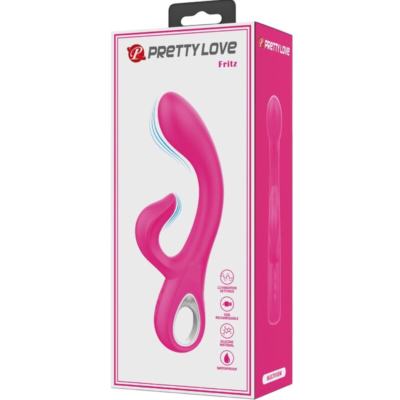 PRETTY LOVE - VIBRATORE FRITZ RABBIT 12 VIBRAZIONI ROSA – Vibratori di coniglio – foto 9