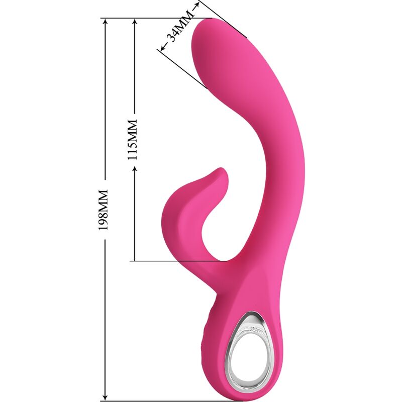 PRETTY LOVE - VIBRATORE FRITZ RABBIT 12 VIBRAZIONI ROSA – Vibratori di coniglio – foto 8