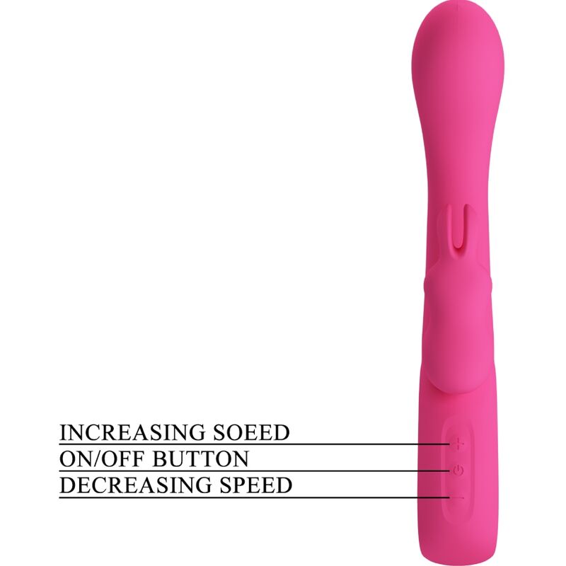 PRETTY LOVE - VIBRATORE NOVAK RABBIT 12 VIBRAZIONI ROSA – Vibratori di coniglio – foto 7