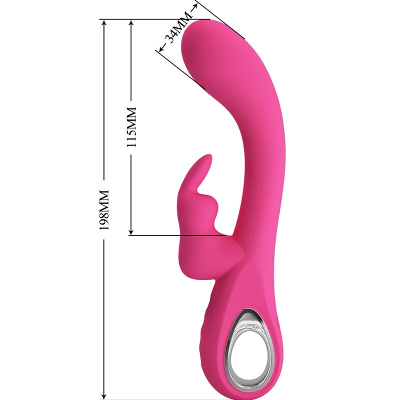 PRETTY LOVE - VIBRATORE NOVAK RABBIT 12 VIBRAZIONI ROSA – Vibratori di coniglio – foto 9
