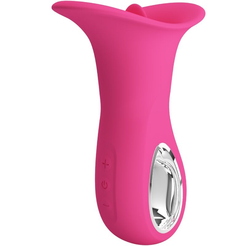 PRETTY LOVE - CLYDE VIBRATORE ORALE LINGUA VIBRANTE 12 VIBRAZIONI ROSA – Vibratori di coniglio
