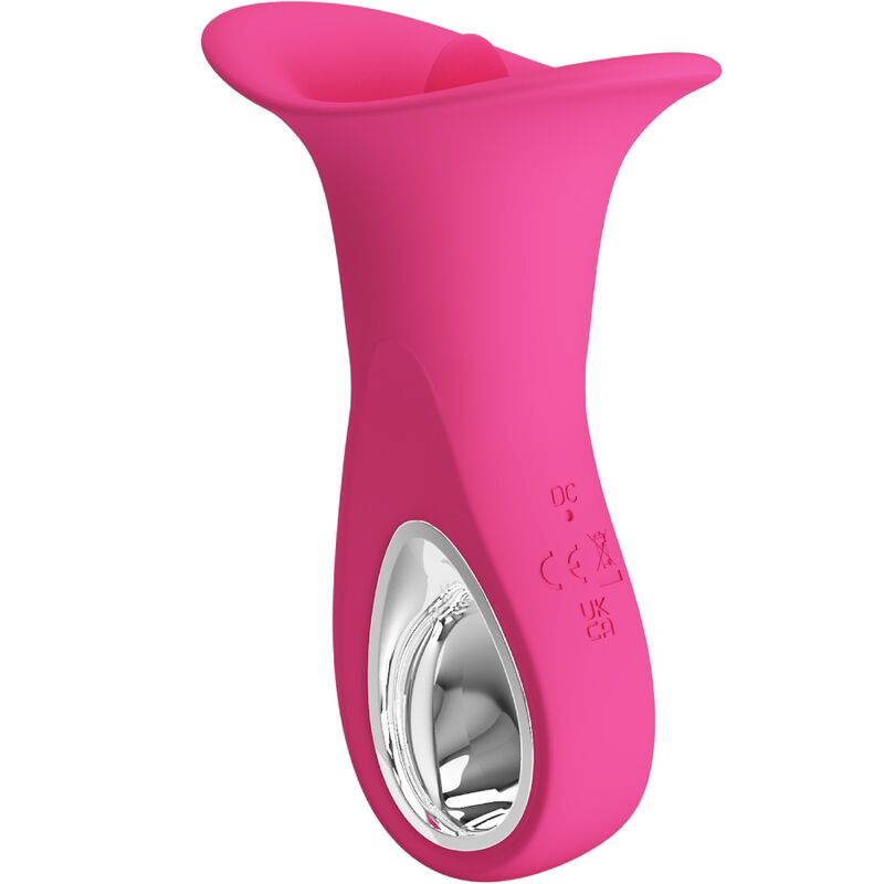 PRETTY LOVE - CLYDE VIBRATORE ORALE LINGUA VIBRANTE 12 VIBRAZIONI ROSA – Vibratori di coniglio – foto 5