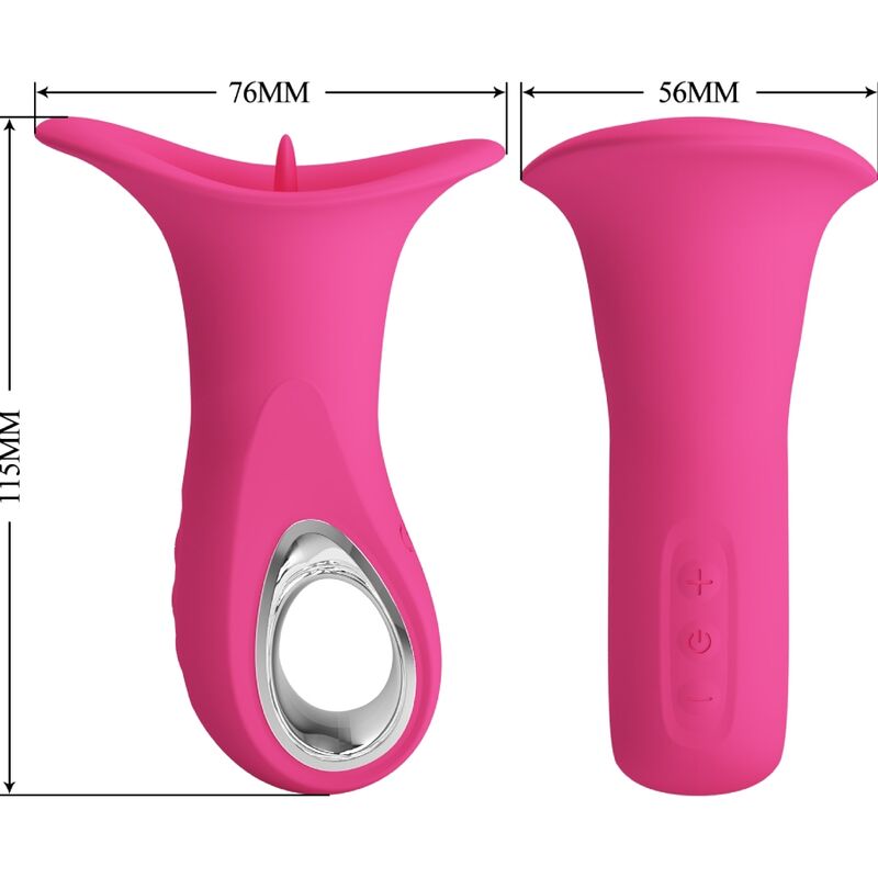 PRETTY LOVE - CLYDE VIBRATORE ORALE LINGUA VIBRANTE 12 VIBRAZIONI ROSA – Vibratori di coniglio – foto 9