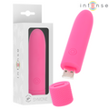 INTENSE - SYMONE USB RICARICABILE VIBRANTE BULLET 8 VIBRAZIONI ROSA 10 X 2,2 CM – Proiettili vibranti