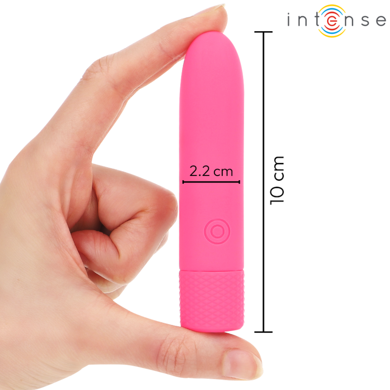 INTENSE - SYMONE USB RICARICABILE VIBRANTE BULLET 8 VIBRAZIONI ROSA 10 X 2,2 CM – Proiettili vibranti – foto 4