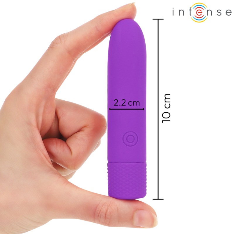 INTENSE - SYMONE BULLET VIBRANTE RICARICABILE USB 8 VIBRAZIONI VIOLA 10 X 2,2 CM – Proiettili vibranti – foto 4