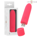 INTENSE - SYMONE PROIETTILE VIBRANTE RICARICABILE USB 8 VIBRAZIONI ROSSO 10 X 2,2 CM – Proiettili vibranti