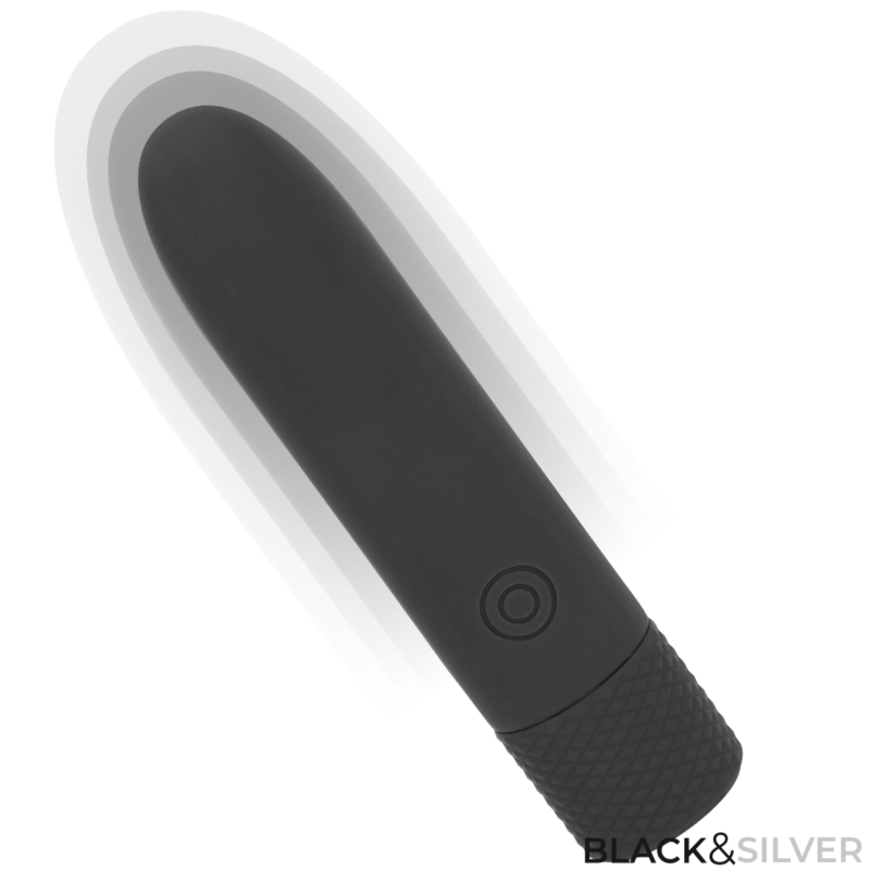 BLACK & SILVER - GERI USB RICARICABILE VIBRANTE BULLET 8 VIBRAZIONI NERO 10 X 2,2 CM – Proiettili vibranti – foto 2