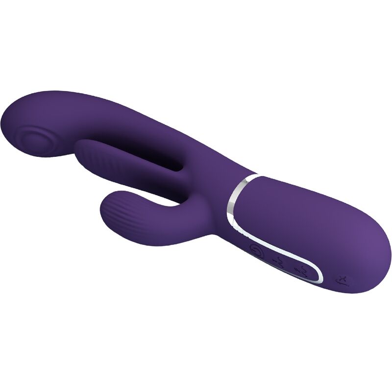 PRETTY LOVE - SHANIA VIBRATORE TRIPLO CONIGLIO MULTIFUNZIONE VIOLA – Vibratori di coniglio – foto 5