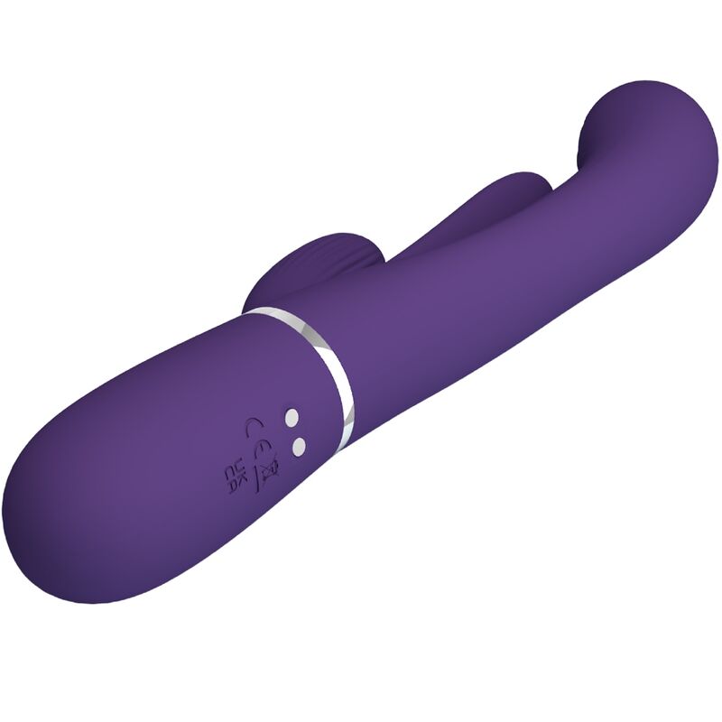 PRETTY LOVE - SHANIA VIBRATORE TRIPLO CONIGLIO MULTIFUNZIONE VIOLA – Vibratori di coniglio – foto 6