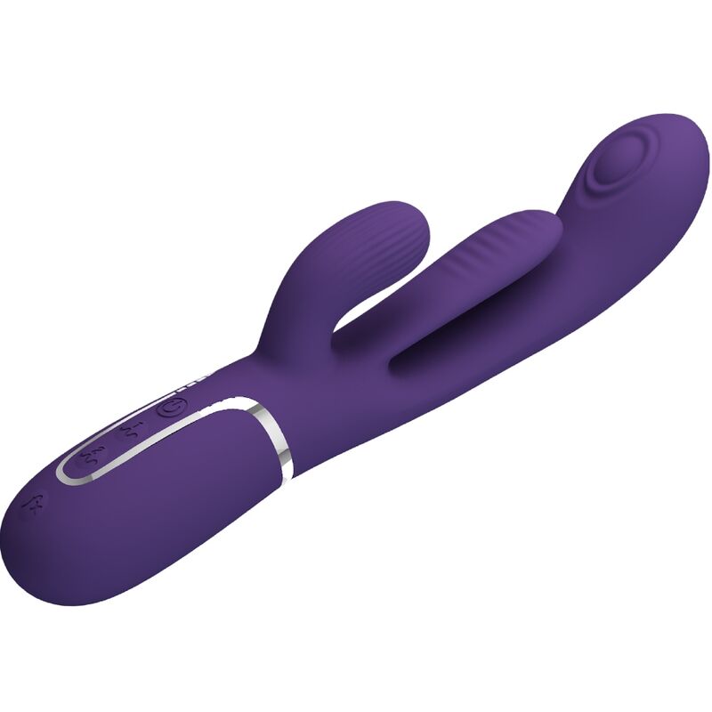 PRETTY LOVE - SHANIA VIBRATORE TRIPLO CONIGLIO MULTIFUNZIONE VIOLA – Vibratori di coniglio – foto 4