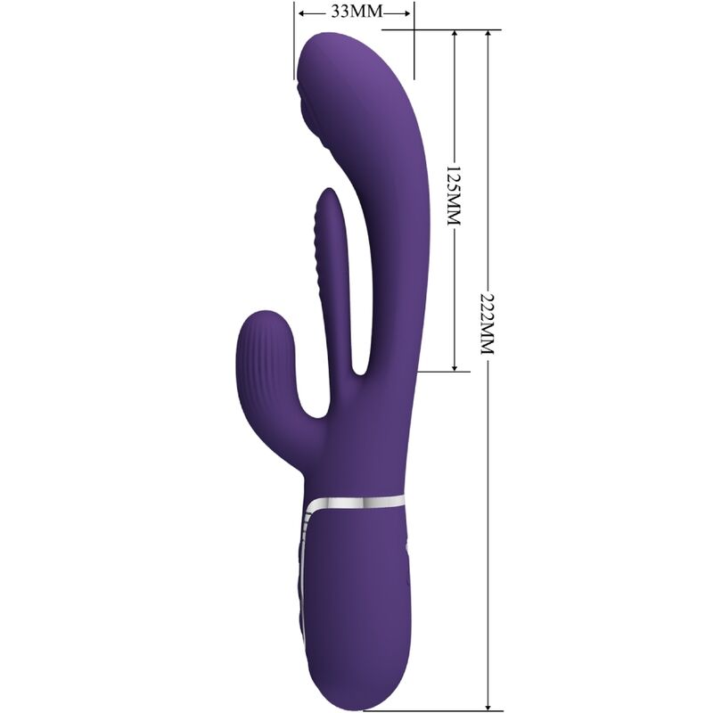 PRETTY LOVE - SHANIA VIBRATORE TRIPLO CONIGLIO MULTIFUNZIONE VIOLA – Vibratori di coniglio – foto 9