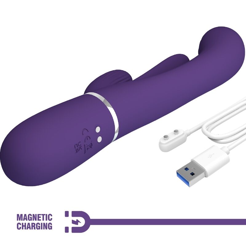 PRETTY LOVE - SHANIA VIBRATORE TRIPLO CONIGLIO MULTIFUNZIONE VIOLA – Vibratori di coniglio – foto 10