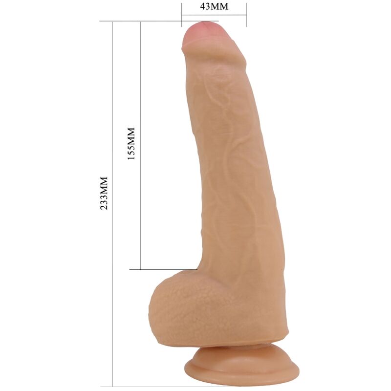 PRETTY LOVE - DRACO DILDO REALISTICO 23 CM CARNE – Peni realistici – foto 5