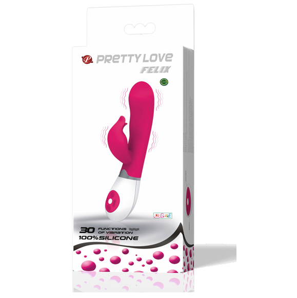 PRETTY LOVE - FLIRTATION VIBRATORE CON STIMOLATORE FELIX – Vibratori di coniglio – foto 2