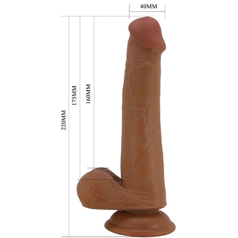 PRETTY LOVE - DILDO REALISTICO ALTO 22 CM MARRONE – Peni realistici – foto 5