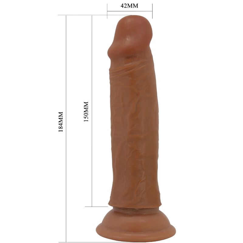 PRETTY LOVE - QUENTIN DILDO REALISTICO 18 CM MARRONE – Peni realistici – foto 5