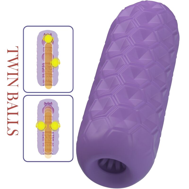 PRETTY LOVE - MASTURBATORE MASCHILE TWIN BALLS VIOLA – Vari masturbatori – foto 5