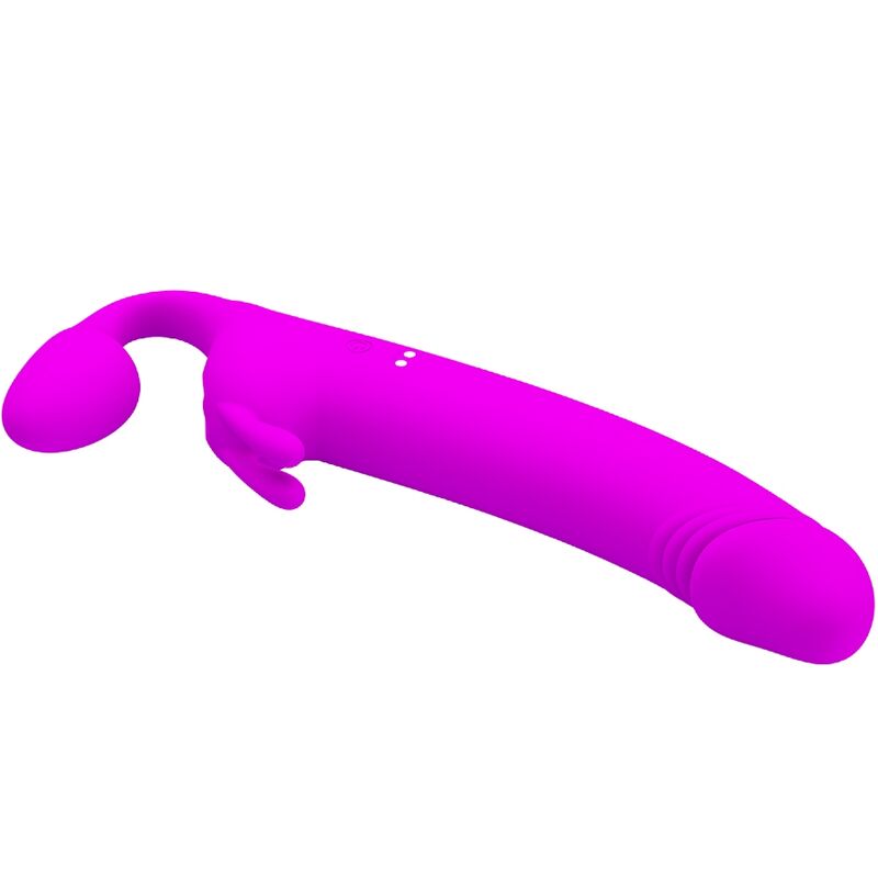 PRETTY LOVE - ZANINI STRAPLESS STRAP-ON 10 VIBRAZIONI VIOLA – Peni transessuali – foto 3