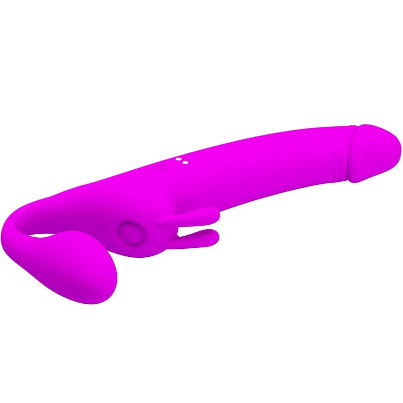 PRETTY LOVE - ZANINI STRAPLESS STRAP-ON 10 VIBRAZIONI VIOLA – Peni transessuali – foto 4