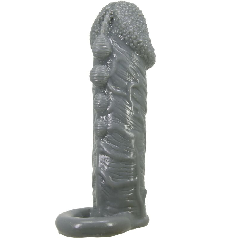 PRETTY LOVE - REALISTICO INGRANDIMENTO DEL PENE E GUAINA RITARDANTE GRIGIO – Copri pene con estensione