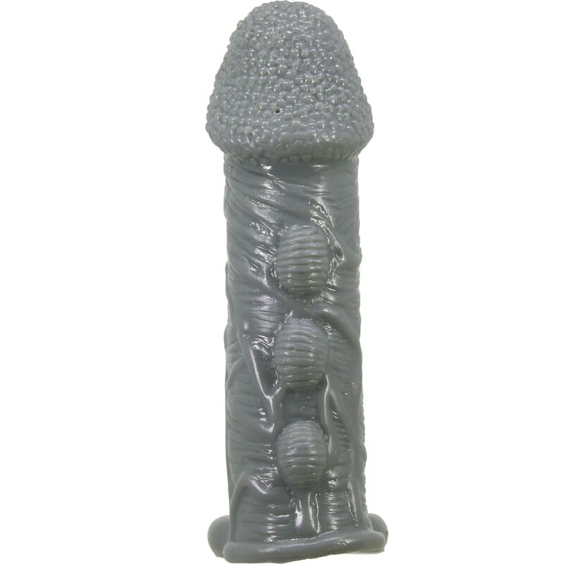 PRETTY LOVE - REALISTICO INGRANDIMENTO DEL PENE E GUAINA RITARDANTE GRIGIO – Copri pene con estensione – foto 3