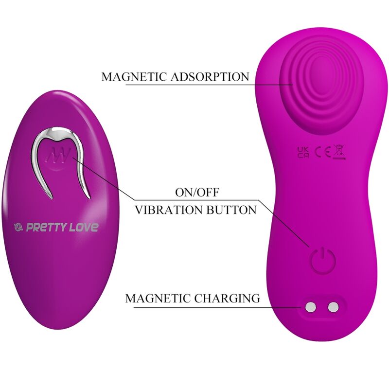 PRETTY LOVE - ROMARIO STIMOLATORE CLITORIDEO LAY-ON TELECOMANDO ROSA – Vibratori clitoridei da posare – foto 7