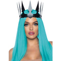 LEG AVENUE - CORONA MALEFICENT IN PELLE SINTETICA CON BORCHIE NERA – Altri costumi