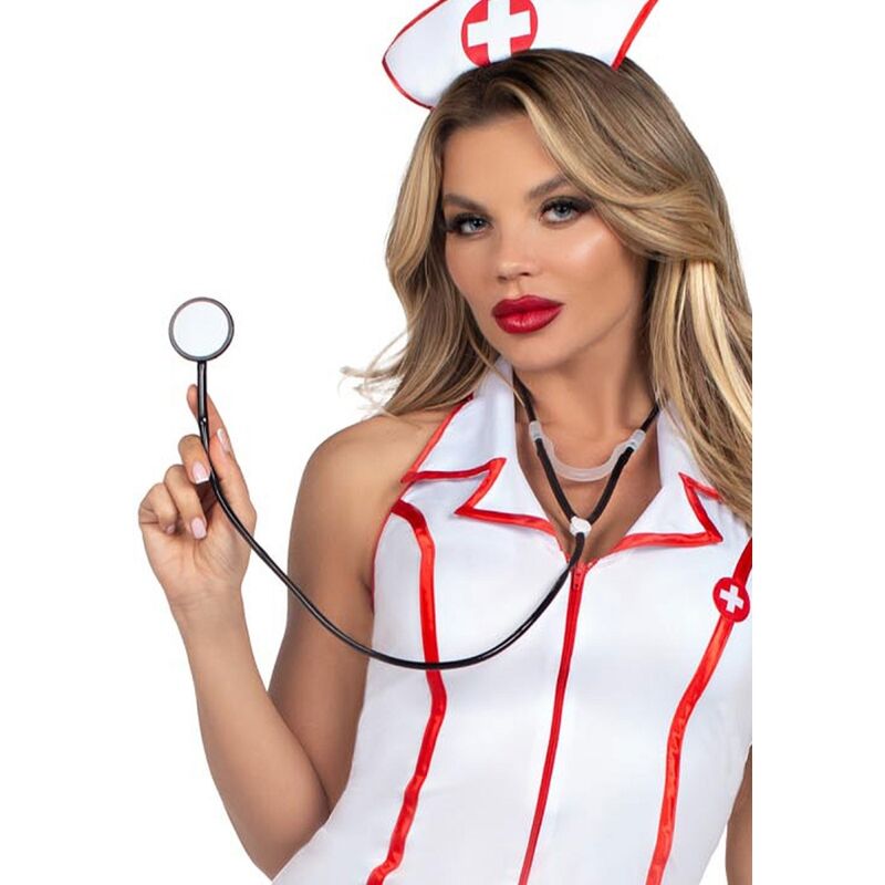 LEG AVENUE - COSTUME DA CAPO INFERMIERA BIANCO S/M – Infermiera – foto 5