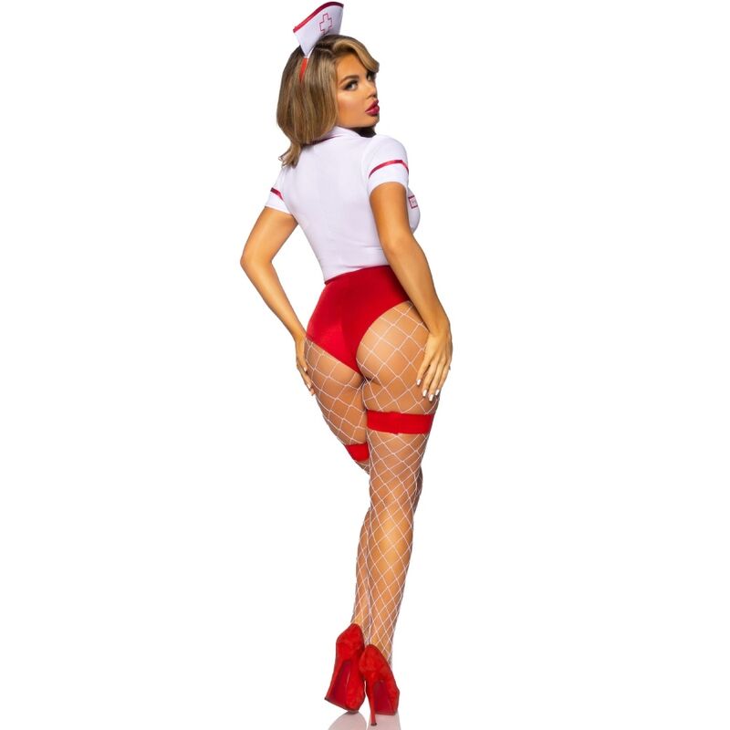 LEG AVENUE - COSTUME DA INFERMIERA SEXY ROSSO/BIANCO S – Infermiera – foto 8