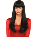 LEG AVENUE - BANGIN PARRUCCA LUNGA LISCIA NERA – Accessori