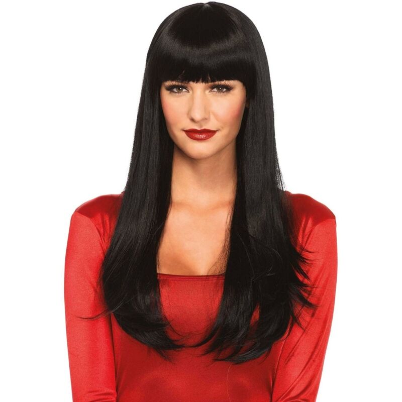 LEG AVENUE - BANGIN PARRUCCA LUNGA LISCIA NERA – Accessori
